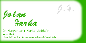 jolan harka business card